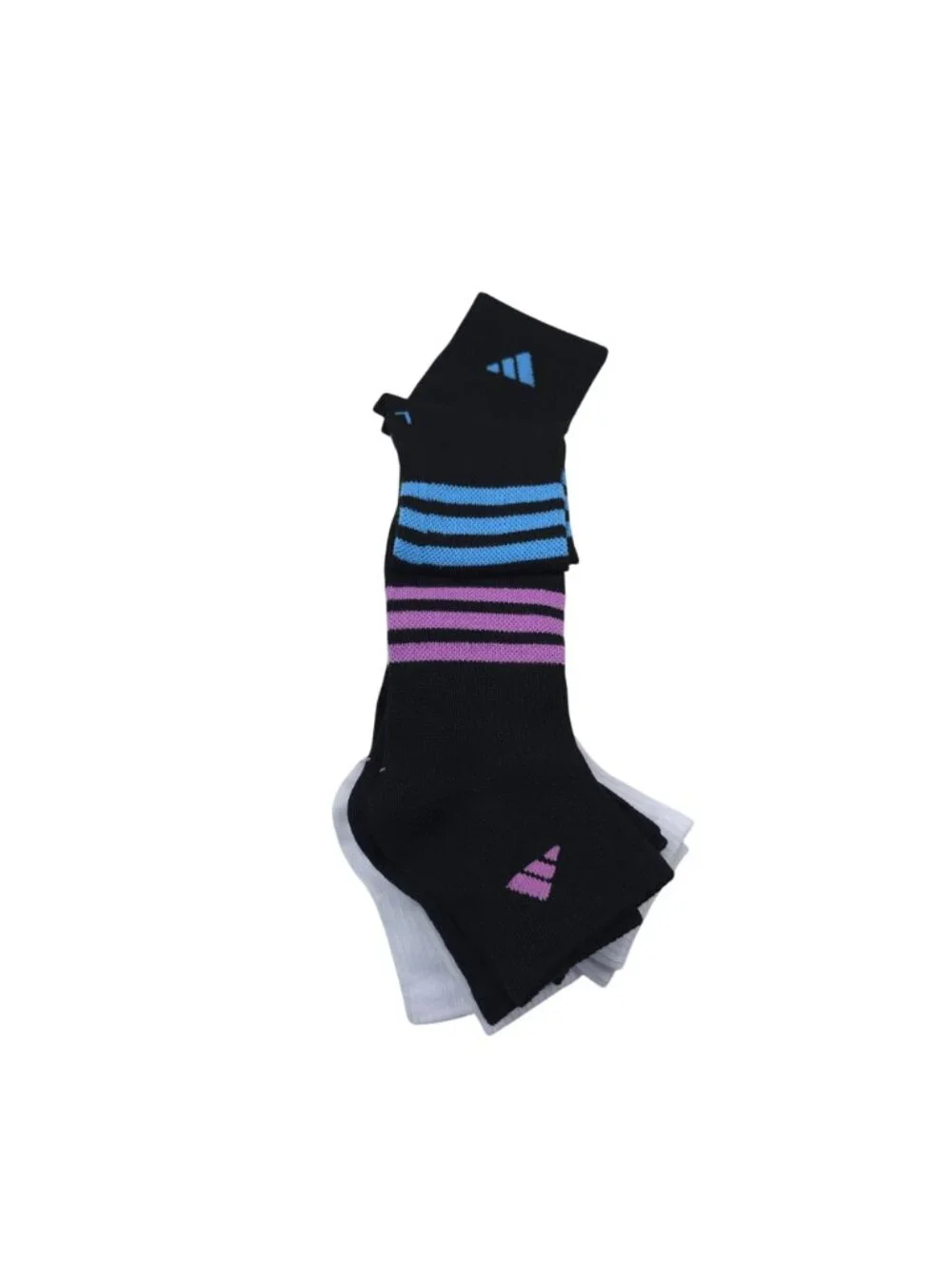 Adidas Girls Superlite Climalite Arch Compression Quarter Socks 6-Pack L (5Y-7Y)